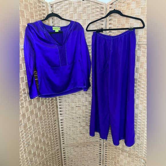 Casa Verde Other - 100% Silk Casa Verde Royal Purple Two-Piece Set